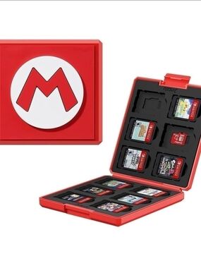 Nintendo Red Mario Logo Switch Game Card Case